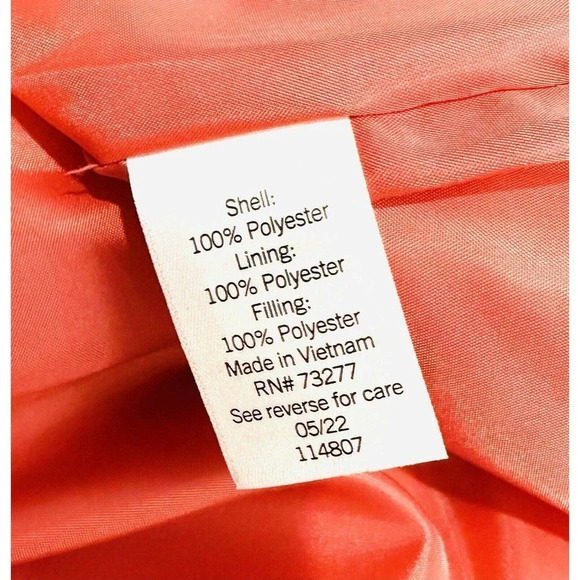 NWT CROFT & BARROW Women Button Down Quilted Orange Jacket Lightweight 3X - Picture 14 of 15